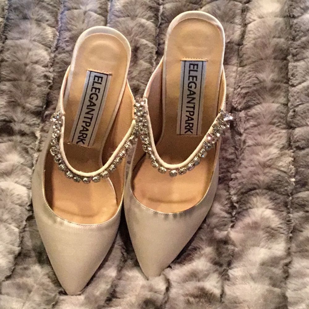 ❤️ELEGANTPARK Womens Embellished Heels